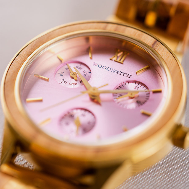 Drewniany zegarek WoodWatch Rose Champagne