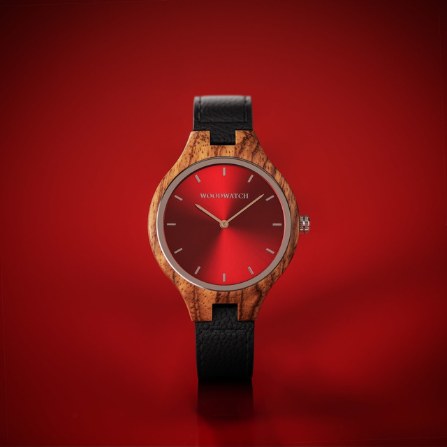 Drewniany zegarek WoodWatch Auburn Glow - Black Cactus