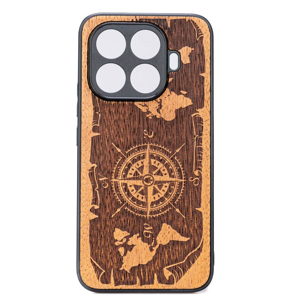Drewniane Etui Bewood do Xiaomi 15T Pro RÓŻA WIATRÓW MERBAU