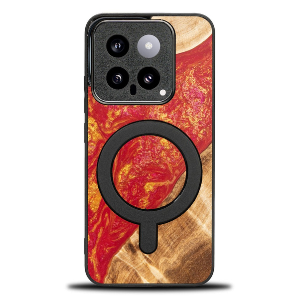 Etui Bewood Unique na Xiaomi 14 Pro - Neons - Paris z MagSafe