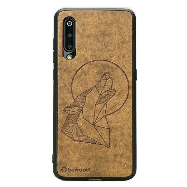 Drewniane Etui Xiaomi Mi 9 Wilk Imbuia