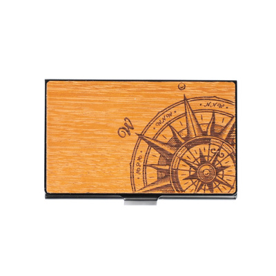 Drewniany Wizytownik Bewood Black Traveler Merbau