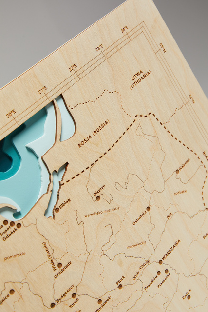 Polska – Drewniana Mapa