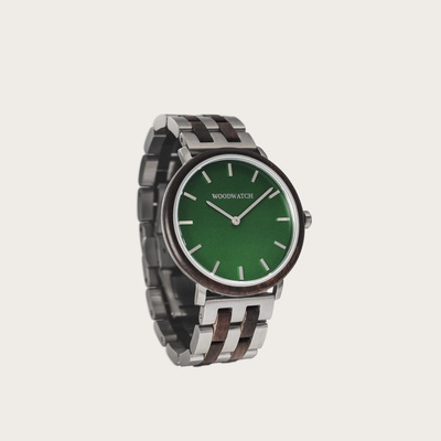 Drewniany zegarek WoodWatch Leadwood Green